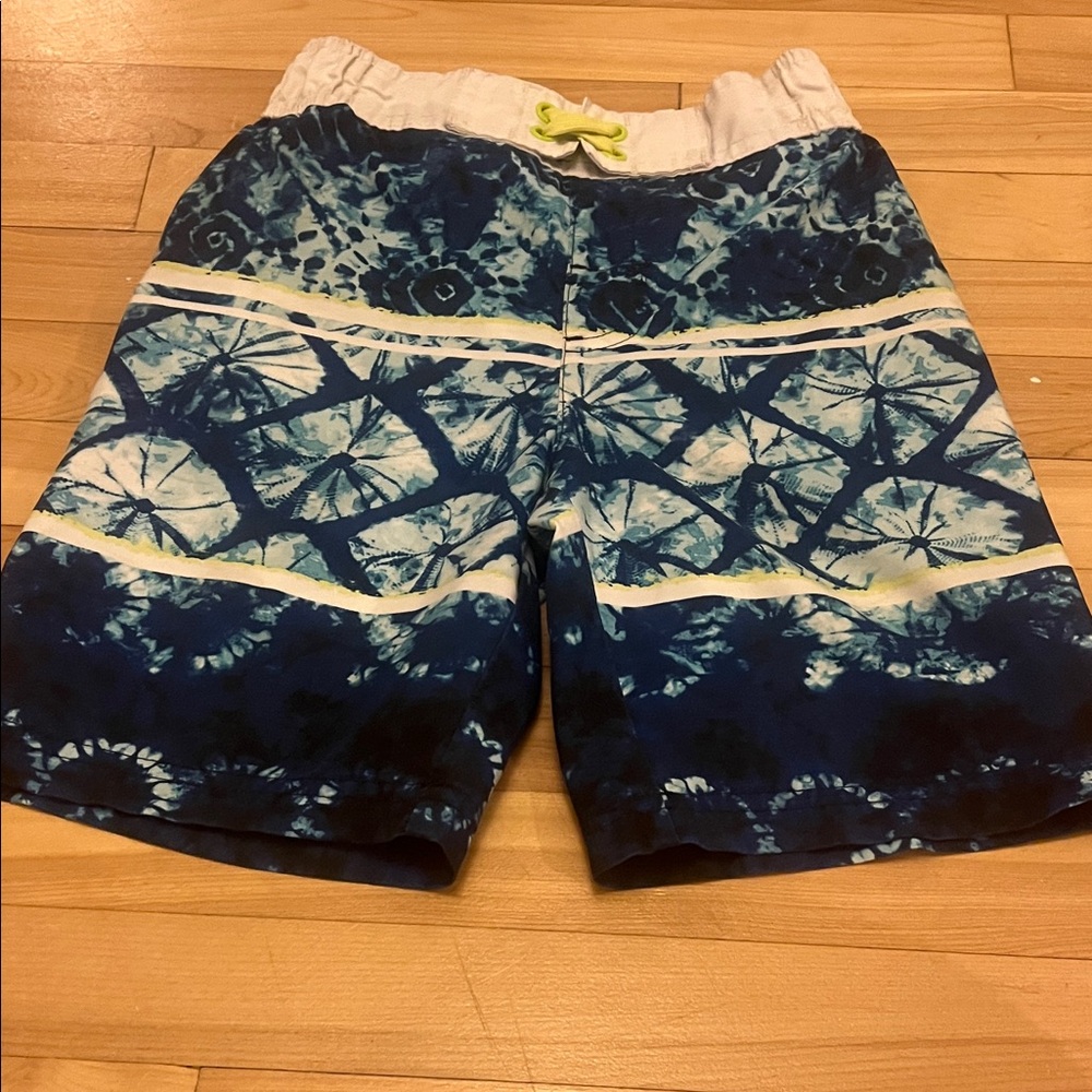 Blue Tie-Dye  kids swiming Shorts